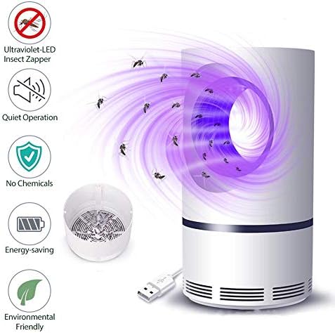 FFFM Photocatalyst Mosquito Killer Lamp With USB Socket Portable Insect Killer Mosquito Trap Bug Zapper Nontoxic Safe For Home Indoor Outdoor Garden Mains Cords