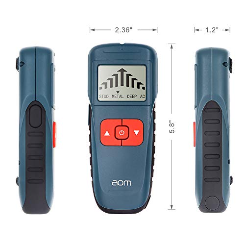 Stud Finder, 4 in 1 Stud Finder Sensor Wall Scanner Electric Beam Finders Wall Detector Center Finding with HD LCD Display and Audio Alarm, Accurate Location for Studs/Wood/Metal/Live AC Wires
