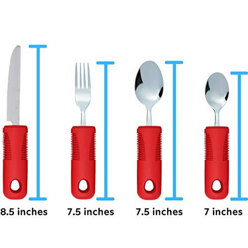 image for Pulse Brands Adaptive Utensils (4-Piece Kitchen Set) Wide, Non-Weighte