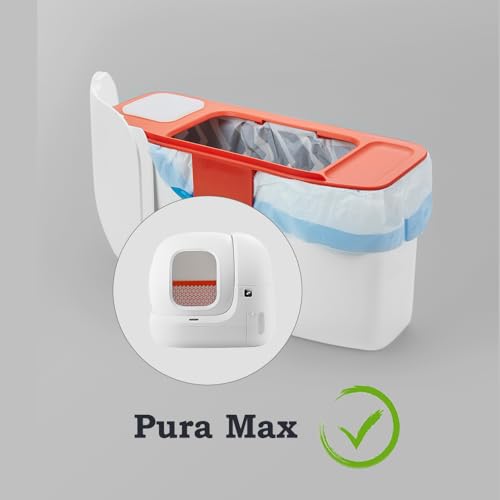 BUNMO Litter Bin Liners, Compatible with PURA Max, PURA Max 2 and PURA X, Leak-Proof and Perfectly Fitted, Can Be Removed in One Move (100 Bags / 5 Rolls)