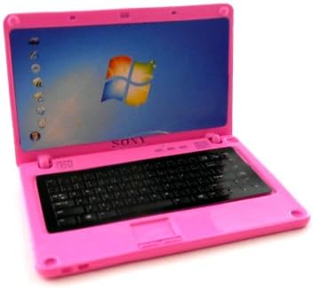 Miniatures World Paris Dolls House Miniature Accessory Pink Metal Girls Lap Top Laptop