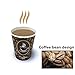 100 Pack Quality Disposable Paper Hot Drinks Cups with Lids, Perfect For Tea & Coffee Shops And Bars (8 oz, Coffee Bean Design)