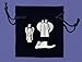 Basic Spirit Mini Pewter Angel Figurine 3 pc Set w/Velveteen Pouch