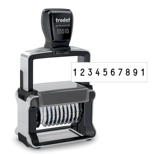 Trodat Professional 55510 Numberer Self Inking Stamp,Black,Medium