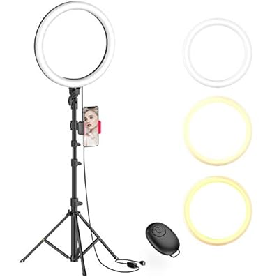 Buy 10 Selfie Ring Light With Tripod Stand Cell Phone Holder For Live Stream Makeup Dimmable Led Camera Beauty Ringlight For Youtube Tiktok Photography Compatible With Cell Phone Upgraded Online In Kazakhstan B07w66qfpr