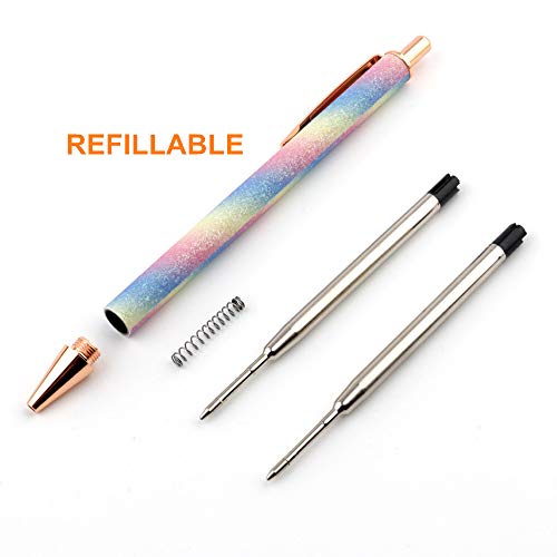 Ballpoint Pens, 4 PCS Retractable Pen Black Ink Medium Point (1.0mm) Click Ball Pens Rose Gold Office Supplies for Men, Women, Students, Business - Thumbnail 3