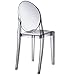Modway Casper Modern Acrylic Stacking Kitchen and Dining Room Chair in Smoke - Fully Assembled