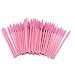 G2PLUS 100PCS Disposable Eyelash Brushes, Adjustable Mascara Wands Makeup Applicator, Lash Spoolies Brushes for Eyelash Extensions and Eyebrows (Baby Pink)
