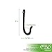 Achla Designs J-Hook Wall Bracket, 3-inch (TSH-15) , Black