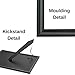Icona Bay 4 by 6 Picture Frames (4x6, 6 Pack, Matte Black) Wood Photo Frames, Wall Mount Hangers and Table Top Easel, Landscape as 6x4 Picture Frames or Portrait as 4x6, Lakeland Collection