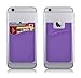 CardBuddy Stick On Card Holder Wallet, Credit Card Phone Wallet Case for Any iPhone or Android (Purple)