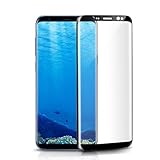 Atill - S8 Plus Black Tempered Glass Samsung Screen Protector 3D Curved Full Coverage Ultra Clear Shatter (Black)