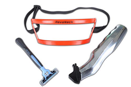 Revo Neck - Neckline Shaving Template Guide - Edge Up your Straight Neck Hairline - One Size Fits All Haircut Grooming Kit - Styling Tool - Use W/Clippers or Trimmer - Barber Supplies Set - Stencil