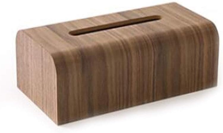 Wuhuizhenjingxiaobu Wooden Tissue Box, Walnut Paper Tray, Home Living Room, Simple Office, Coffee Table, Bedroom, Storage Box, Brown,Elegant and rustic (Color : Dark brown)