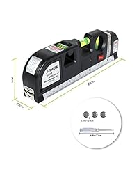 semlos Multipurpose Nivel láser cinta métrica estándar y métrica Regla Cinta (8ft 2.5 m)