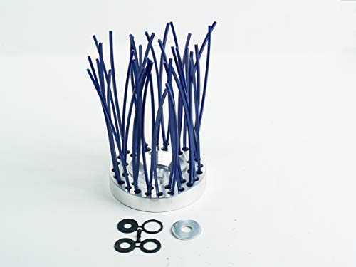 Ratioparts Spazzola per erbacce selvatiche, 25,4 mm, Ø boring 18 draden per decespugliatore – decespugliatore OCTO Pro, blu