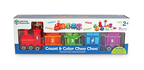 Learning Resources Count & Color Choo Choo, Interactive Train Learning Toy, 21 Pieces, Ages 2+ - //medicalbooks.filipinodoctors.org