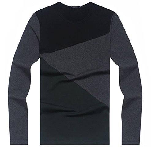 High Neck Contrast Stitching T-Shirts