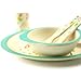 Kids Dinnerware Set of 5 Piece - Bamboo Kids Cups,Kids Plates,Bowl,Toddler Fork & Spoon, BPA Free, Dinosaur Plates for Baby Shower Gift (Little Dinosaur)