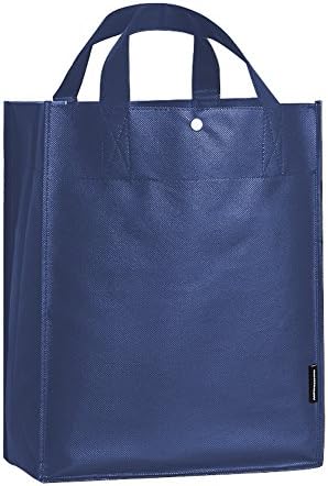 Eco Storage Grocery Bag Shopping Tote for Your Own Design, Blue set of 10