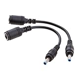 MonkeyJack Pack of 2 for HP Dell DC Power Cable Central Pin Adapter 7.4x5.0mm Female to 4.5x3.0mm Male