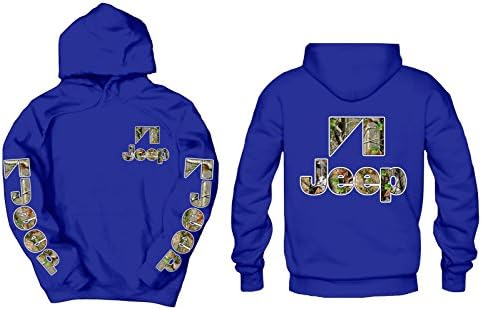Jeep Camo Front, Back, Sleeves Logos Hoodie
