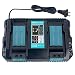 Lasica DC18RD 18V Lithium-Ion Dual Port Rapid Optimum Charger for Makita 14.4V-18V LXT Battery BL1830 BL1840 BL1850 BL1860 BL1815 BL1430 BL1450 BL1440 Makita 18V Battery Charger DC18RC DC18RA DC18SF primary