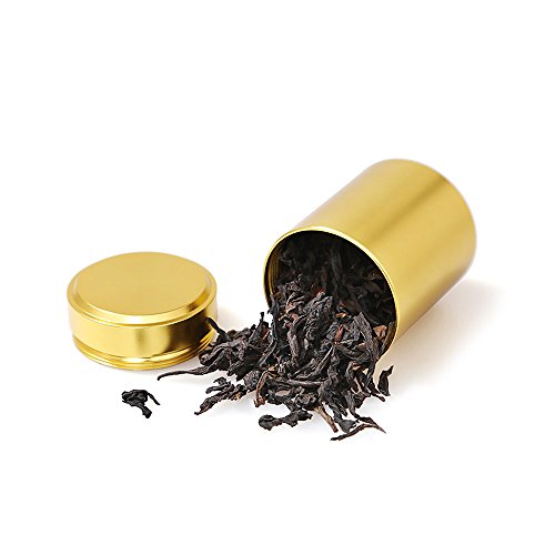 Titanium Alloy Mini Tea Caddies Portable Sealed Cans Container,4.5cm6.5cm