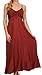 Sakkas Allie Stonewashed Embroidered Adjustable Spaghetti Straps Long Dress