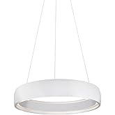 Halo - 62W LED Pendant-4.25 Inches Tall and 24.38 Inches Wide-White Finish