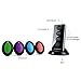 Vodeson Wireless Key Finder RF Item Locator with Base Support and LED Flashlight, Keys, Wallet, Pet Locator with Sound Alarm, 1 Transmitter + 4 Receivers - Black