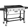 Royal-Gourmet-GD401-Portable-Propane-Gas-Grill-and-Griddle-Combo4-BurnerGriddle-Flat-Top-Folding-LegsVersatile-Outdoor-Camping-Stove-with-Side-Table