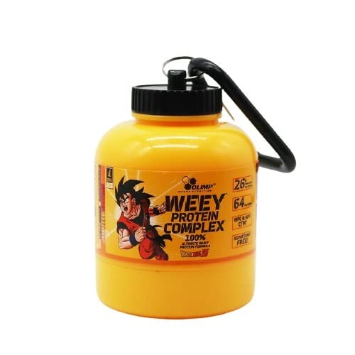 Omana Protein Powder Storage Container to go, Portable Supplement Container with Funnel & Keychain for Travel Gym Workout Fitness, BPA Free (Yellow, 200 ml)