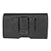 Premium Horizontal Leather Carrying Case Pouch Holster Wallet for Samsung Galaxy S6 Active, S8, S9, S5 Active, A5 (2017), Black, w/ Card Holder and Belt Clip and Belt Loops