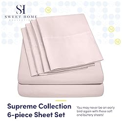 Cal King Size Bed Sheets - 6 Piece 1500 Supreme