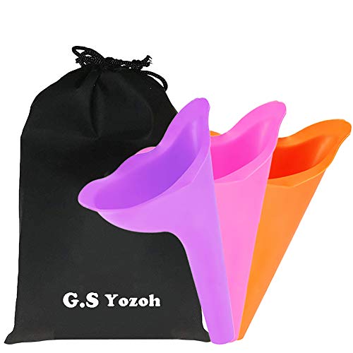 G.S Yozoh Portable Outdoor Women Reusable Camping Travel Urinal Female Toilet Urine Device, Pack of 3