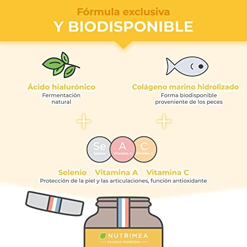 Ácido Hialurónico | Colágeno marino | 100% puro | 60 Cápsulas Veganas