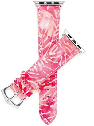Unisex Pink Batik Apple Watch Band Material Batik Lug With: 22mm - 24mm (38mm - 42mm) Milano Straps