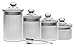 +Steel 4-Piece Stainless Steel Canister Set with Scoop and Lids