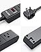 BESTEK 6-Outlet 6 Feet Extension Cord Power Strip 15A 1875W Surge Protector Desktop Charging Station, 200Joules, Right Angle Flat Plug, Ultra-Compact Wide Spaced Multi Outlets Plugs Sockets, Black