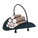 Fasmov Fireplace Log Holder Wood Holders Rack Fire Wood Basket Log Bin for Fireplace With Handle