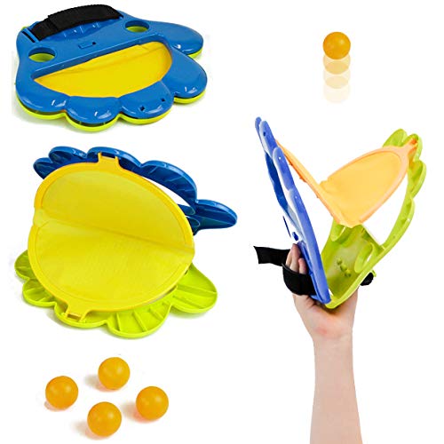 Taylor Toy Pop and Catch Indoor/Outdoor Hand Ping-Pong Launcher - Indoor, Backyard & Beach Game - Kids Catch Game