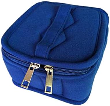 16 Lattices 5/10 /15ml Women Cosmetic Bag Zipper Organize Pouch,Blue