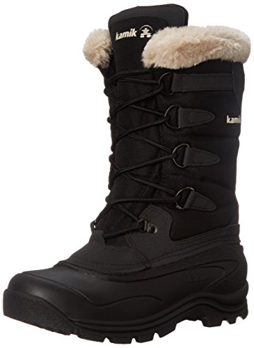Kamik Women's Shellback Insulated Winter Boot, Black, 8 M US