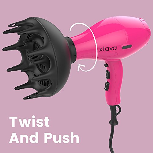 Xtava Black Orchid Hair Diffuser for Curly Hair, Blow Dryer Attachment