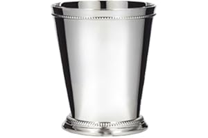 Klikel Mint Julep Cup - Moscow Mule - Kentucky Derby - Classic Beaded Trim Border –stainless Steel 12oz Set Of 4