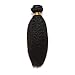Rosette Hair Kinky Straight Hair Wave Hair Extension/Weft, 100% Brazilian Virgin Remy Human Hair with Unprocessed Natural Black Color, Size 12