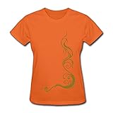 Molly Wilde Gilbert Tribal Tattoo Women's Short Sleeve T ShirtSize L Color Orange 100% Soft Cotton