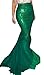 XIAXAIXU Womens Sexy Mermaid Halloween Costume Fancy Party Sequins Maxi Dress Tail Skirt (US 4 - S, Green- 3)