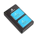 Homesuit 2-Pack LP-E17 Upgraded Batteries and Rapid Dual Micro USB Charger for Canon Rebel SL2, T6i, T6s, T7i, EOS M3, M5, M6, EOS 200D, 77D, 750D, 760D, 800D, 8000D, KISS X8i, RP,Digital SLR Camera